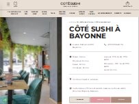 Website Screenshot Côté Sushi Bayonne