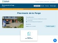 Website Screenshot Pharmacie de la Forge Totum