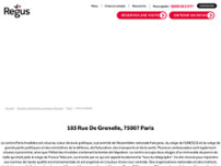 Screenshot for http://www.regus.fr/office-space/france/paris/paris-invalides/?utm_source=Google_Places&utm_medium=Places&utm_campaign=Places