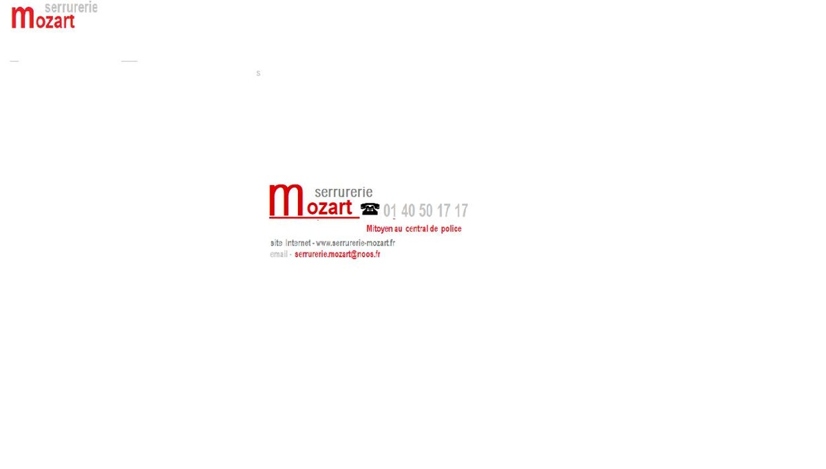 SERRURERIE MOZART Logo