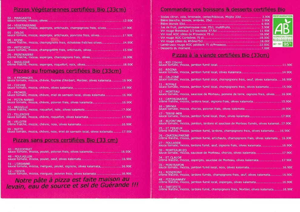 Images PIZZA DELOS Pizzeria certifiée Bio Besançon