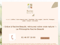 Racine Beauté website screenshot