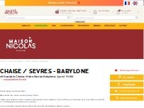Website Screenshot Nicolas Chaise / Sevres - Babylone