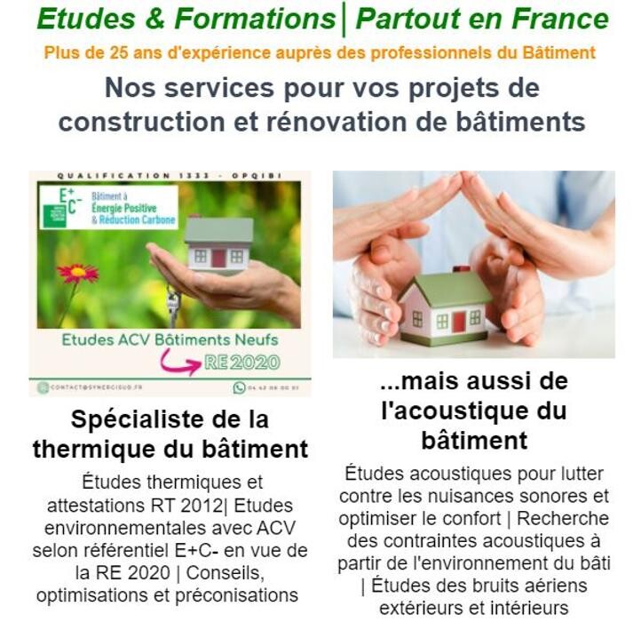 Images Bureau d'etudes thermiques et organisme de formation SYNERGISUD