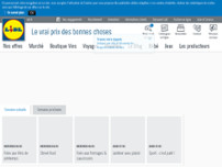 Lidl website screenshot
