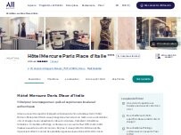 Website Screenshot Hôtel Mercure Paris Place d'Italie