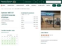 Website Screenshot Opticien METZ ST JACQUES Générale d'Optique