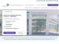 Website Screenshot Laboratoire de Biologie Médicale - Trocadéro - Cerballiance