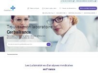 Website Screenshot Laboratoire d'analyses médicales - Evreux Saint-Pierre - Cerballiance