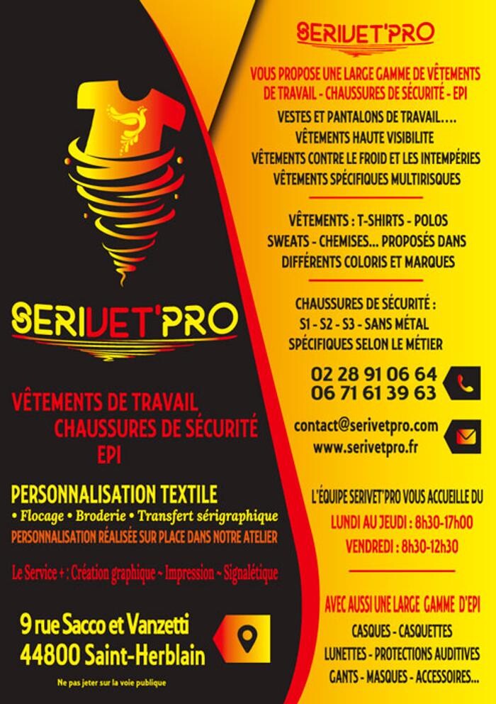 Images SERIVET'PRO - vêtement professionnel et marquage
