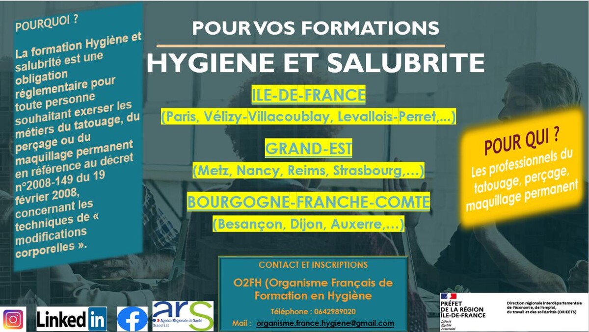 Images O2FH Organisme Français de Formation en Hygiène