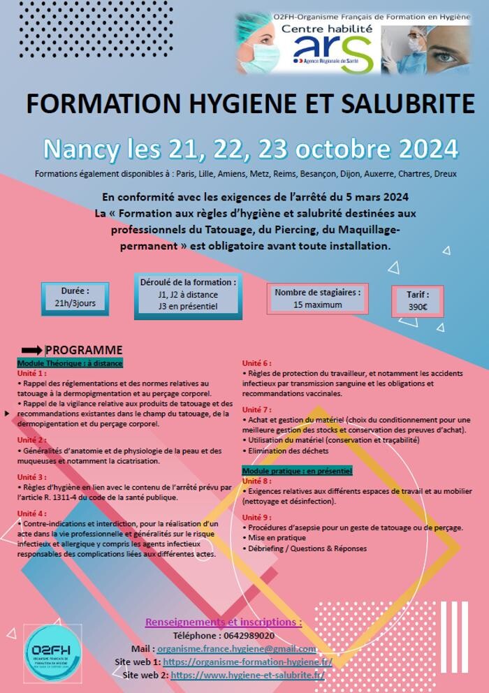 Images O2FH Organisme Français de Formation en Hygiène