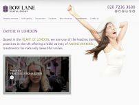 Bow Lane Dental Group website screenshot