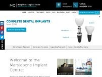 Marylebone Implant Centre website screenshot
