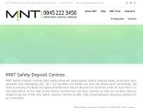 MINT Safety Deposit Centres website screenshot