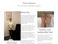 Tina's Footcare website screenshot