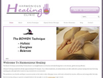 Harmonious Healing website screenshot