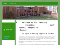 K&C Fencing website screenshot