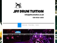 JPF DRUM TUITION website screenshot