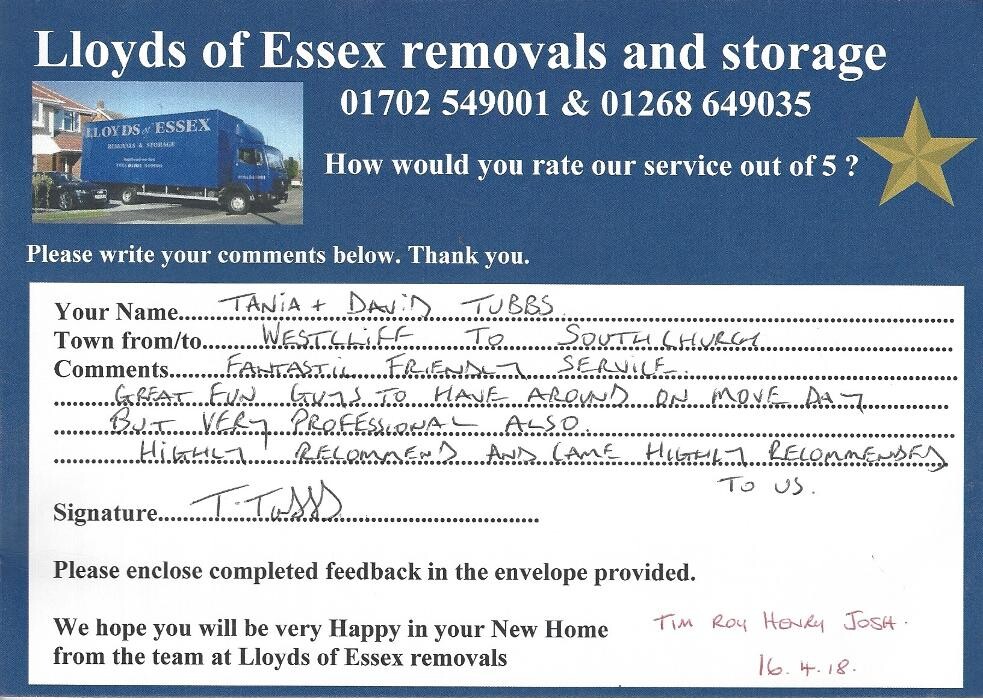 Images Lloyds Of Essex Removals