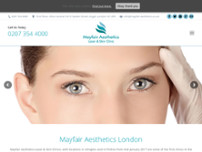 Mayfair Aesthetics Laser & Skin Clinic - Angel website screenshot
