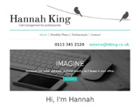 Hannah King, call management for professionals website screenshot