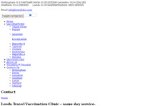 Screenshot for http://www.travel-doc.com/leeds-travel-vaccination-clinic/