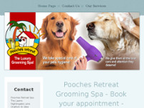 Pooches Retreat Spa website screenshot