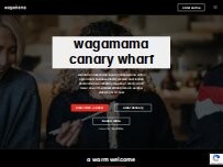 Website Screenshot wagamama canary wharf