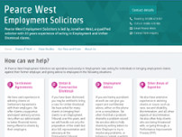 Pearce West Employment Solicitors website screenshot