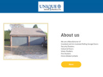 Unique Door Products website screenshot