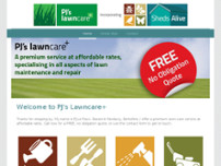 Pj's Lawncare Plus Incorporating Sheds Alive website screenshot