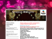 newport balloons website screenshot