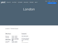 Yext London website screenshot