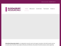 Bloomsbury Resourcing Ltd website screenshot