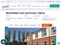 Website Screenshot Bloomfield Court care home, Tipton