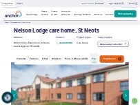 Website Screenshot Nelson Lodge care home, St Neots
