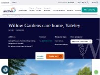 Website Screenshot Willow Gardens care home, Yateley