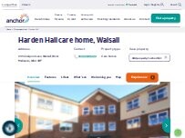 Website Screenshot Harden Hall care home, Walsall