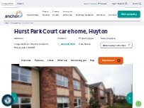 Website Screenshot Hurst Park Court care home, Huyton