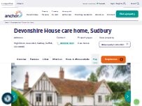 Website Screenshot Devonshire House care home, Sudbury