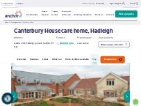 Website Screenshot Canterbury House care home, Hadleigh - Anchor