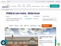 Website Screenshot Millfield care home, Oldham