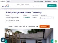 Website Screenshot Trinity Lodge care home, Coventry