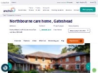 Website Screenshot Northbourne care home, Gateshead