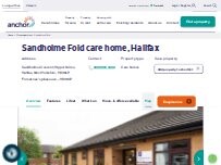 Website Screenshot Sandholme Fold care home, Halifax