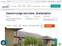 Website Screenshot Dawson Lodge care home, Southampton