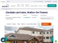 Website Screenshot Glendale care home, Walton-On-Thames