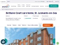 Website Screenshot Bethune Court care home, St Leonards-on-Sea - Anchor