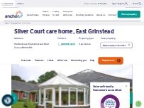 Website Screenshot Silver Court care home, East Grinstead